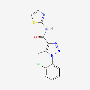 molecular formula C13H10ClN5OS B2718878 1-(2-氯苯基)-5-甲基-N-(1,3-噻唑-2-基)三唑-4-羧酰胺 CAS No. 878734-76-0