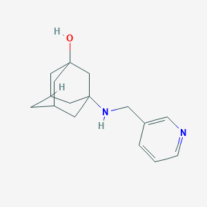molecular formula C16H22N2O B271888 3-[(Pyridin-3-ylmethyl)amino]adamantan-1-ol 