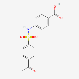 molecular formula C15H13NO5S B2718884 4-[(4-乙酰苯基)磺酰氨基]苯甲酸 CAS No. 757221-45-7