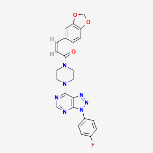 molecular formula C24H20FN7O3 B2718896 (Z)-3-(benzo[d][1,3]dioxol-5-yl)-1-(4-(3-(4-fluorophenyl)-3H-[1,2,3]triazolo[4,5-d]pyrimidin-7-yl)piperazin-1-yl)prop-2-en-1-one CAS No. 942012-98-8
