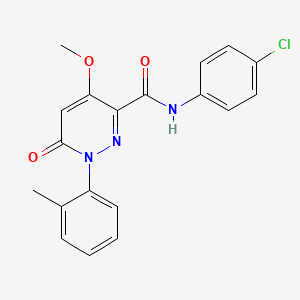 molecular formula C19H16ClN3O3 B2718900 N-(4-chlorophenyl)-4-methoxy-1-(2-methylphenyl)-6-oxopyridazine-3-carboxamide CAS No. 941969-30-8