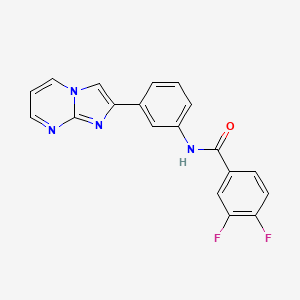molecular formula C19H12F2N4O B2718915 3,4-difluoro-N-(3-imidazo[1,2-a]pyrimidin-2-ylphenyl)benzamide CAS No. 863020-27-3