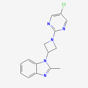 molecular formula C15H14ClN5 B2718917 1-[1-(5-Chloropyrimidin-2-yl)azetidin-3-yl]-2-methylbenzimidazole CAS No. 2380174-30-9