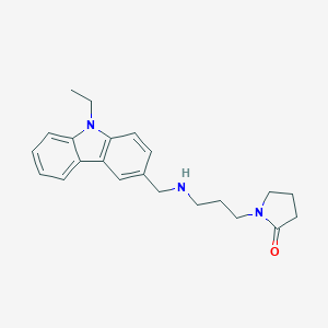 molecular formula C22H27N3O B271892 1-(3-{[(9-ethyl-9H-carbazol-3-yl)methyl]amino}propyl)-2-pyrrolidinone 