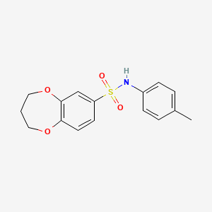 molecular formula C16H17NO4S B2718925 N-(对甲苯基)-3,4-二氢-2H-苯并[b][1,4]二氧杂环庚烷-7-磺酰胺 CAS No. 941928-35-4