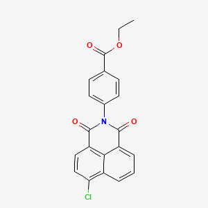 molecular formula C21H14ClNO4 B2718929 ethyl 4-(6-chloro-1,3-dioxo-1H-benzo[de]isoquinolin-2(3H)-yl)benzoate CAS No. 670267-09-1