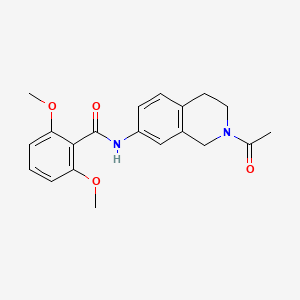 molecular formula C20H22N2O4 B2718936 N-(2-acetyl-1,2,3,4-tetrahydroisoquinolin-7-yl)-2,6-dimethoxybenzamide CAS No. 955634-99-8