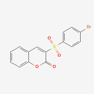 3-(4-Bromophenyl)sulfonylchromen-2-one