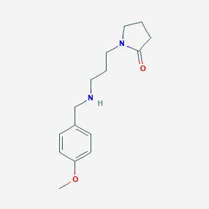 molecular formula C15H22N2O2 B271894 1-{3-[(4-Methoxybenzyl)amino]propyl}-2-pyrrolidinone 