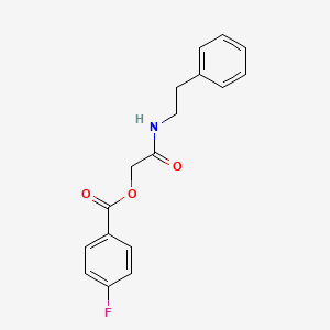 molecular formula C17H16FNO3 B2718941 2-氧代-2-(苯乙基氨基)乙基-4-氟苯甲酸酯 CAS No. 861238-07-5