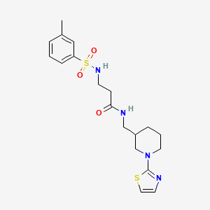 molecular formula C19H26N4O3S2 B2718948 3-(3-methylphenylsulfonamido)-N-((1-(thiazol-2-yl)piperidin-3-yl)methyl)propanamide CAS No. 1795458-75-1