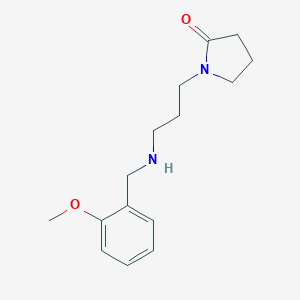 molecular formula C15H22N2O2 B271895 1-{3-[(2-Methoxybenzyl)amino]propyl}pyrrolidin-2-one 