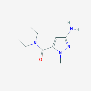 molecular formula C9H16N4O B2718950 3-amino-N,N-diethyl-1-methyl-1H-pyrazole-5-carboxamide CAS No. 1174848-35-1