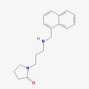 molecular formula C18H22N2O B271896 1-{3-[(1-Naphthylmethyl)amino]propyl}-2-pyrrolidinone 