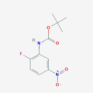 molecular formula C11H13FN2O4 B2718962 叔丁基(2-氟-5-硝基苯基)甲酸酯 CAS No. 535170-15-1