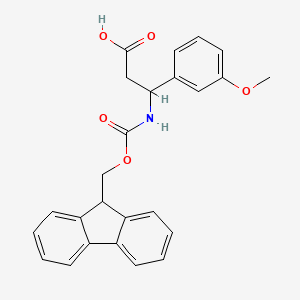 molecular formula C25H23NO5 B2718969 3-(9H-fluoren-9-ylmethoxycarbonylamino)-3-(3-methoxyphenyl)propanoic Acid CAS No. 284492-01-9