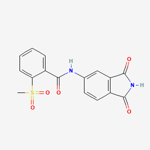 molecular formula C16H12N2O5S B2718970 N-(1,3-二氧代异吲哚并[5,6-c]吲啶-5-基)-2-甲基磺酰苯甲酰胺 CAS No. 896368-27-7