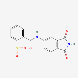 molecular formula C16H12N2O5S B2718970 N-(1,3-dioxo-2,3-dihydro-1H-isoindol-5-yl)-2-methanesulfonylbenzamide CAS No. 896368-27-7