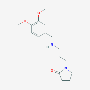 molecular formula C16H24N2O3 B271898 1-{3-[(3,4-Dimethoxybenzyl)amino]propyl}-2-pyrrolidinone 
