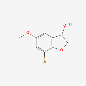 molecular formula C9H9BrO3 B2718983 7-Bromo-5-methoxy-2,3-dihydro-1-benzofuran-3-ol CAS No. 1564844-06-9