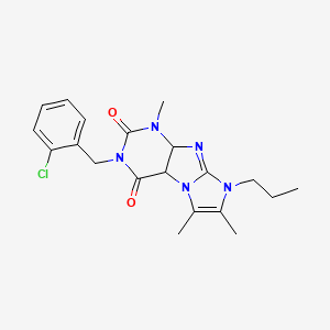 molecular formula C20H22ClN5O2 B2718987 3-[(2-chlorophenyl)methyl]-1,6,7-trimethyl-8-propyl-1H,2H,3H,4H,8H-imidazo[1,2-g]purine-2,4-dione CAS No. 878720-92-4