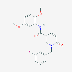 molecular formula C21H19FN2O4 B2718999 N-(2,5-二甲氧基苯基)-1-(3-氟苯甲基)-6-氧代-1,6-二氢吡啶-3-羧酰胺 CAS No. 1004257-00-4