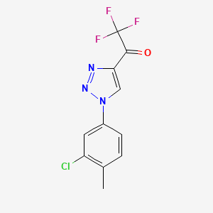 molecular formula C11H7ClF3N3O B2719013 1-(1-(3-Chloro-4-methylphenyl)-1H-1,2,3-triazol-4-yl)-2,2,2-trifluoroethan-1-one CAS No. 1271563-43-9