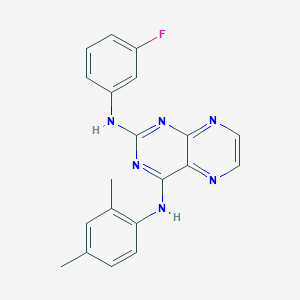molecular formula C20H17FN6 B2719014 N4-(2,4-二甲基苯基)-N2-(3-氟苯基)喹嘧啶-2,4-二胺 CAS No. 946217-95-4