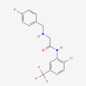 N-(2-Chloro-5-(trifluoromethyl)phenyl)-2-((4-fluorobenzyl)amino)acetamide