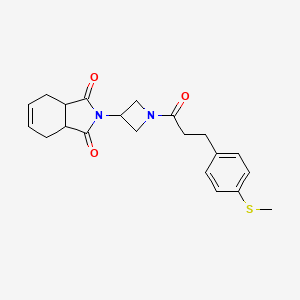 2-(1-(3-(4-(methylthio)phenyl)propanoyl)azetidin-3-yl)-3a,4,7,7a-tetrahydro-1H-isoindole-1,3(2H)-dione