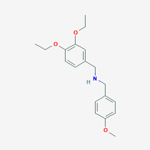 molecular formula C19H25NO3 B271903 N-(3,4-diethoxybenzyl)-N-(4-methoxybenzyl)amine 