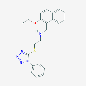 N-[(2-ethoxynaphthalen-1-yl)methyl]-2-[(1-phenyl-1H-tetrazol-5-yl)sulfanyl]ethanamine