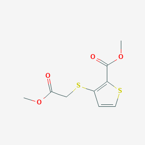 molecular formula C9H10O4S2 B2719049 Methyl 3-(2-methoxy-2-oxoethylthio)thiophene-2-carboxylate CAS No. 177974-11-7