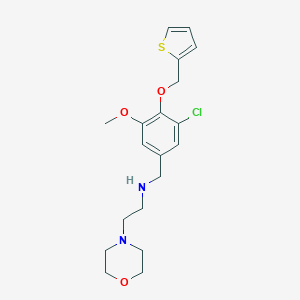 molecular formula C19H25ClN2O3S B271905 N-[3-chloro-5-methoxy-4-(2-thienylmethoxy)benzyl]-N-[2-(4-morpholinyl)ethyl]amine 