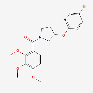 B2719050 (3-((5-Bromopyridin-2-yl)oxy)pyrrolidin-1-yl)(2,3,4-trimethoxyphenyl)methanone CAS No. 1903466-98-7