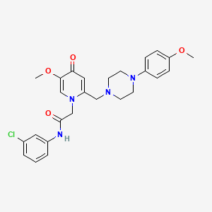 molecular formula C26H29ClN4O4 B2719051 N-(3-氯苯基)-2-(5-甲氧基-2-((4-(4-甲氧基苯基)哌嗪-1-基)甲基)-4-氧代吡啶-1(4H)-基)乙酰胺 CAS No. 921497-21-4