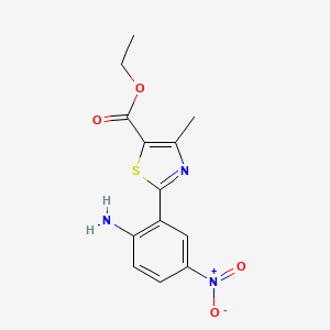 B2719053 Ethyl 2-(2-amino-5-nitrophenyl)-4-methylthiazole-5-carboxylate CAS No. 41450-33-3