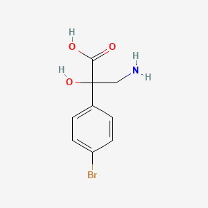 molecular formula C9H10BrNO3 B2719055 3-Amino-2-(4-bromophenyl)-2-hydroxypropanoic acid CAS No. 1935540-50-3