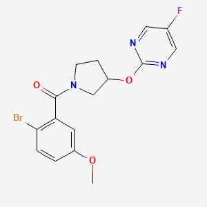 (2-Bromo-5-methoxyphenyl)(3-((5-fluoropyrimidin-2-yl)oxy)pyrrolidin-1-yl)methanone