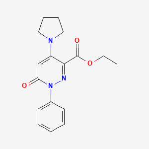 Ethyl 6-oxo-1-phenyl-4-(pyrrolidin-1-yl)-1,6-dihydropyridazine-3-carboxylate
