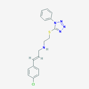 (2E)-3-(4-chlorophenyl)-N-{2-[(1-phenyl-1H-tetrazol-5-yl)sulfanyl]ethyl}prop-2-en-1-amine