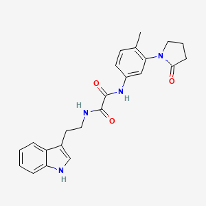 N1-(2-(1H-indol-3-yl)ethyl)-N2-(4-methyl-3-(2-oxopyrrolidin-1-yl)phenyl)oxalamide