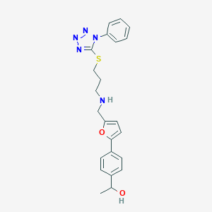 1-(4-{5-[({3-[(1-phenyl-1H-tetrazol-5-yl)sulfanyl]propyl}amino)methyl]furan-2-yl}phenyl)ethanol