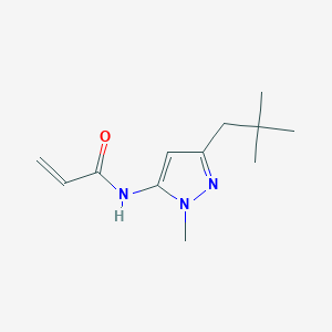 molecular formula C12H19N3O B2719089 N-[3-(2,2-dimethylpropyl)-1-methyl-1H-pyrazol-5-yl]prop-2-enamide CAS No. 2094506-29-1