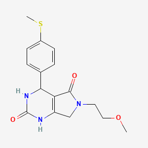 6-(2-methoxyethyl)-4-(4-(methylthio)phenyl)-3,4,6,7-tetrahydro-1H-pyrrolo[3,4-d]pyrimidine-2,5-dione