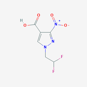 molecular formula C6H5F2N3O4 B2719098 1-(2,2-difluoroethyl)-3-nitro-1H-pyrazole-4-carboxylic acid CAS No. 1798678-71-3