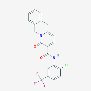 molecular formula C21H16ClF3N2O2 B2719104 N-(2-chloro-5-(trifluoromethyl)phenyl)-1-(2-methylbenzyl)-2-oxo-1,2-dihydropyridine-3-carboxamide CAS No. 899754-00-8