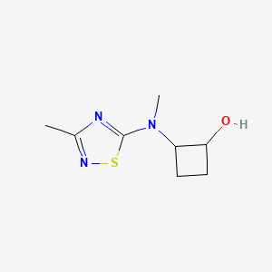 molecular formula C8H13N3OS B2719105 2-[Methyl(3-methyl-1,2,4-thiadiazol-5-yl)amino]cyclobutan-1-ol CAS No. 2200611-50-1