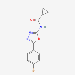 N-(5-(4-bromophenyl)-1,3,4-oxadiazol-2-yl)cyclopropanecarboxamide