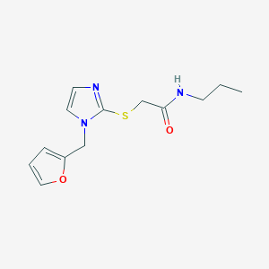 2-[1-(furan-2-ylmethyl)imidazol-2-yl]sulfanyl-N-propylacetamide